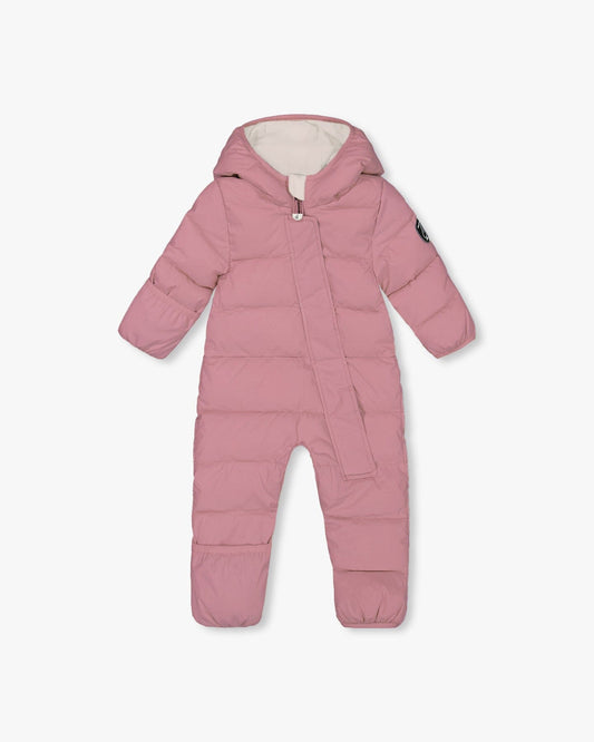 One-Piece Baby Cloud Compressible Snowsuit Designed For Car Seat Dusty Pink-0
