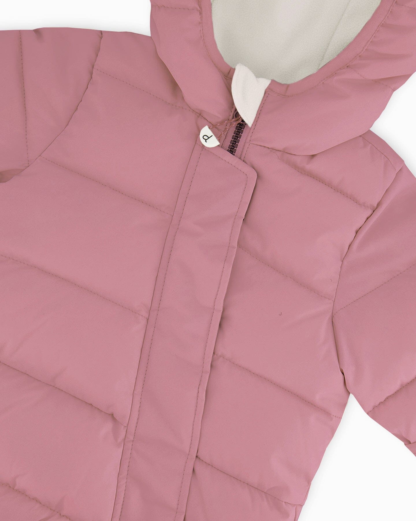 One-Piece Baby Cloud Compressible Snowsuit Designed For Car Seat Dusty Pink-3