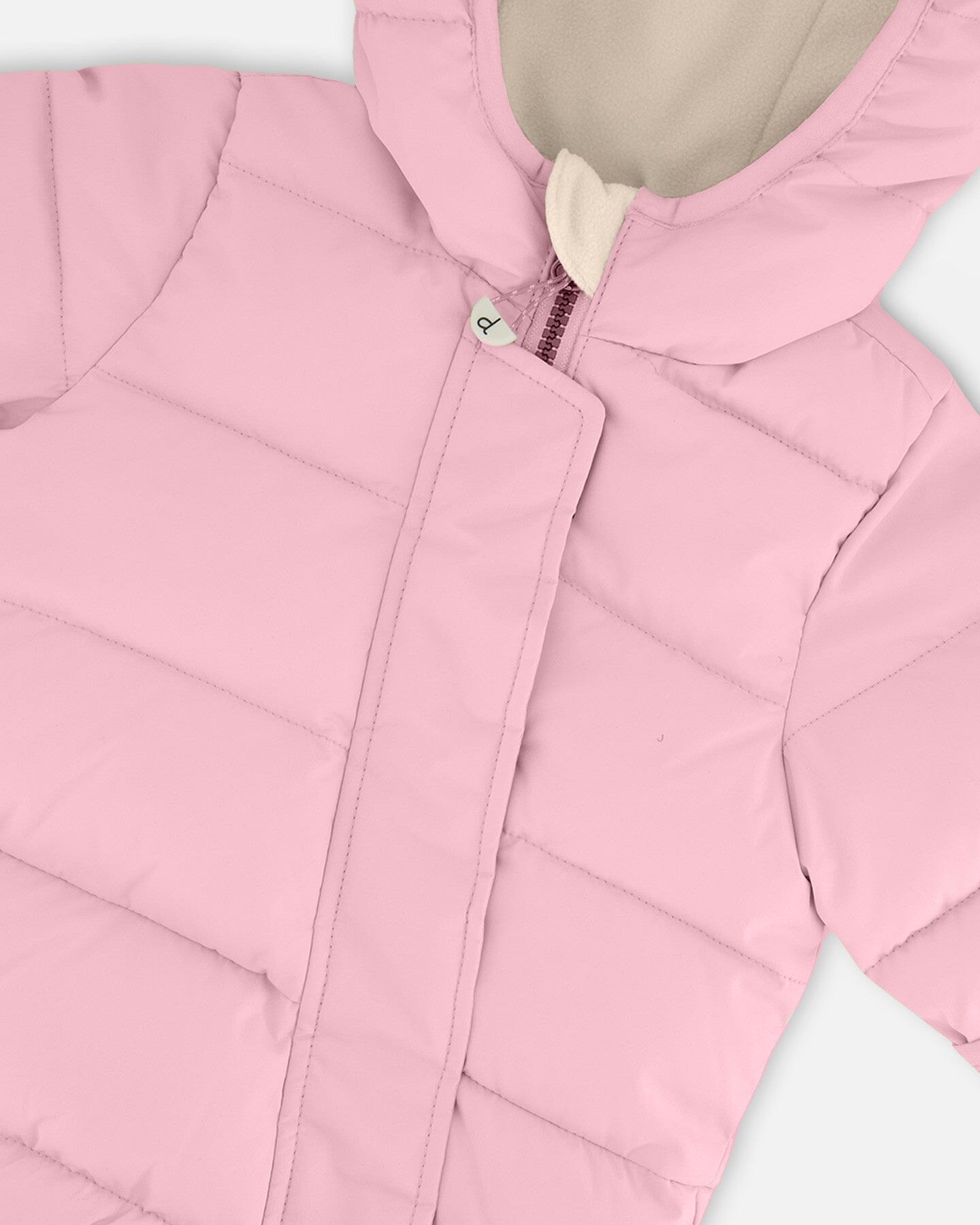 One-Piece Baby Cloud Compressible Snowsuit Designed For Car Seat Pink-3