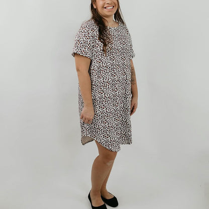 Ladies’ Bamboo Winslow Dress | Snow Leopard-0